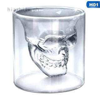 hiazhilv Crystal Skull Head Vodka Shot Whiskey Wine Drinking Glass Decanter Cup Faddish