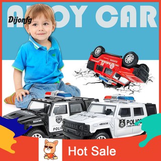▇Di 1/36 Simulation Police Car Vehicle Pull Back Truck Model Kids Toy Christmas Gift