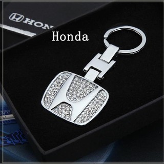Honda Car key diamond holder Metal leather key chain Car Keychain Accord City Civic CR-V HR-V Jazz Odyssey Stream CR-Z