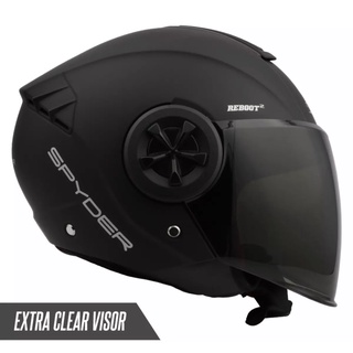 Spyder Reboot 2.0 Half Face Helmet Mono Colors (Free Visor)