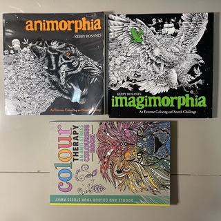 Animorphia, Imagimorphia, Anti Stress Coloring Books (preloved)
