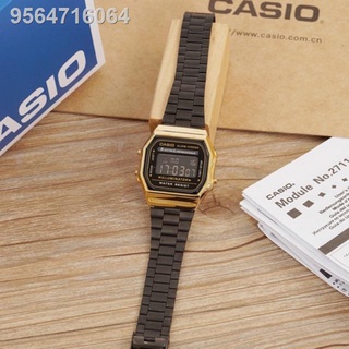 Casio black gold oem waterproof 3years battery digital watch