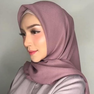 Square / Triangle CORNSKIN SATIN Formal Shawl Hijab (1)