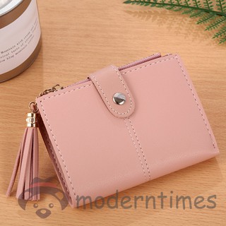 Women Mini Wallets Tassel Zipper Purse Girl Wallet PU Leather Small Short Walle (9)