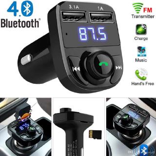 Dual USB Car Charger Fm Transmitter Aux Modulator Bluetooth Handsfree Car Kit Car Audio Mp3 Player (3)