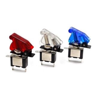 【Ready Stock】◄12V Red Cover Rocker Toggle Switch SPST ON/OFF Car Truck Boat 3Pin