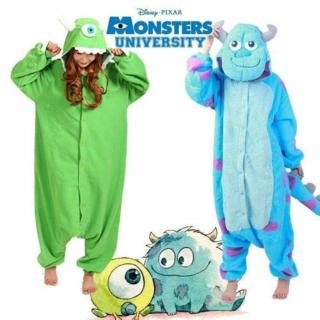 Adult/Kid Monsters University Mike Wazowski Sully Costume Pajamas Ones Sleepwear