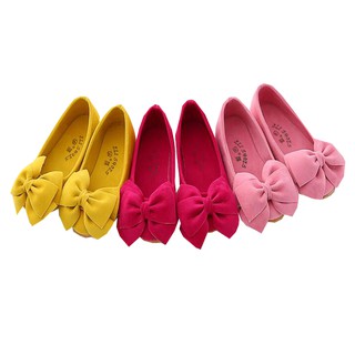 Shoes kids shoes bowknot casual shoes for girls pink dark pink yellow