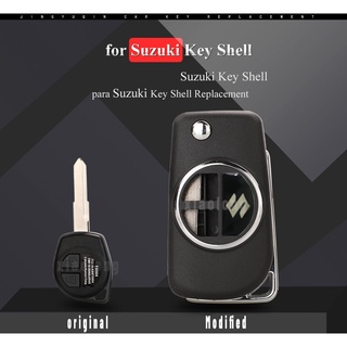 Cod modified flip key For Suzuki Swift Ertiga sx4 vitara alto ignis DZire Celerio Jimny S-Presso remote cover shell replacement car accessories (2)