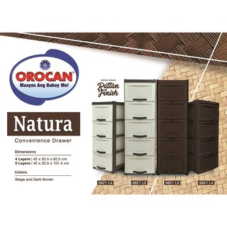 Orocan Natura Rattan Caha De Oro 4 Layer / 5 Layer Slim drawer