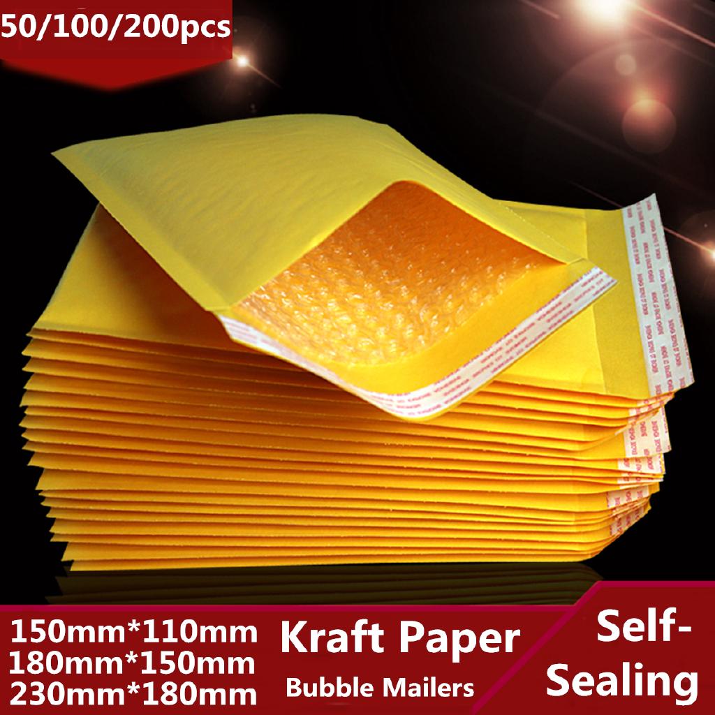 50pcs Kraft Bubble Mailers Padded Envelopes Shipping (1)