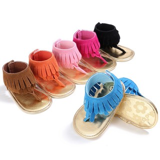 HIIU Tassel Sandal Säugling Shoes Anti-slip Flip Flop Prewalker