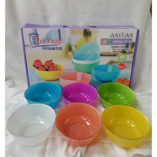 6 pcs Coloful Glass Bowl/Dish/Food Storage/ Nonslip Hot And Cold