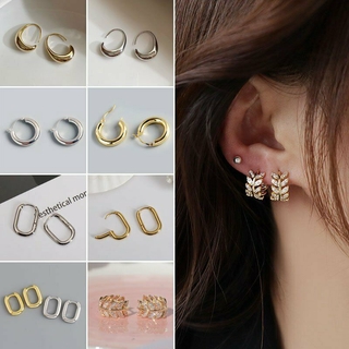 1 Pair Korean Hip Hop Stainless Steel Hoop Earrings Women Men Punk Earring Jewelry Gift