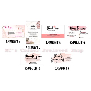 PERSONALIZED BUSINESS CARD ~ THANK YOU CARD ~ STICKER