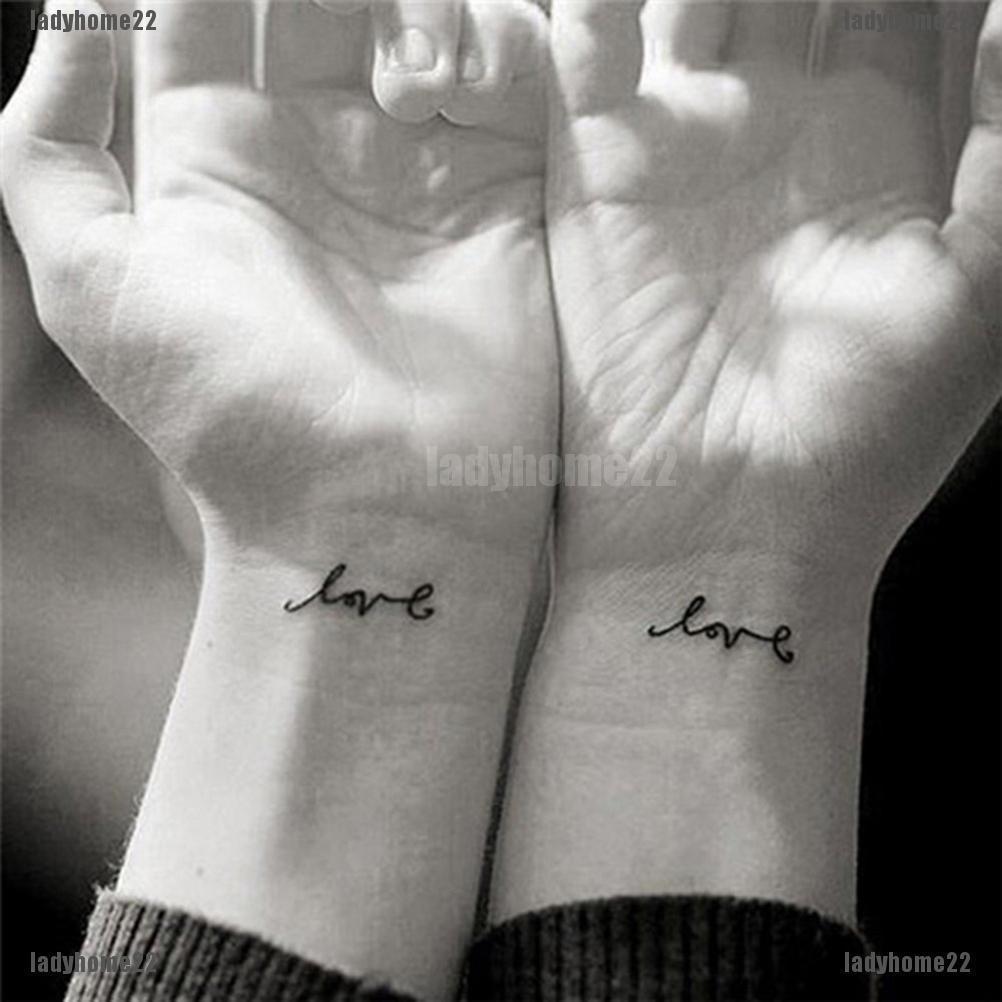 Love Temporary Tattoos Sticker Love Letters Pattern Waterproof Tattoo Body Art (3)