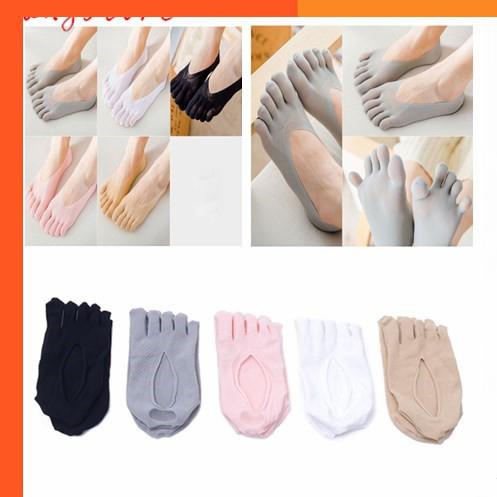 Well 5 Colors Slippers Solid Women Boat Five Socks Toe