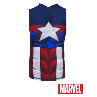 newMarvel Captain America Long-Sleeved Rashguard Boys Kids Swimwear NKKJ