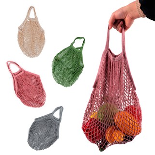 portable Cotton fruit net bag supermarket shopping net bag