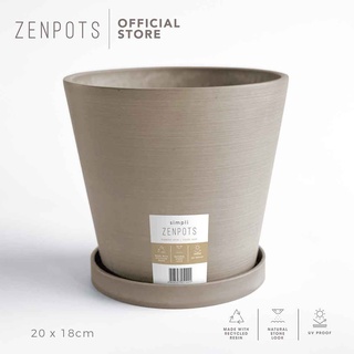 Zenpots 20cm Pot with Catch Plate (4)