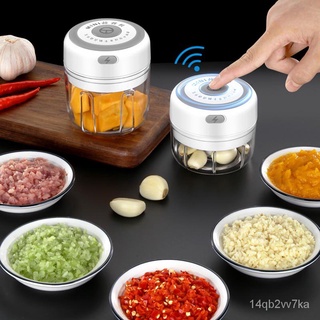 100/250ml USB Wireless Electric Mini Vegetable Crusher Garlic Mincer Chili Meat Food Masher Chopper
