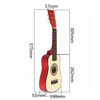 23'' Wooden Acoustic Guitar With 6 String Beginners Practice (7)