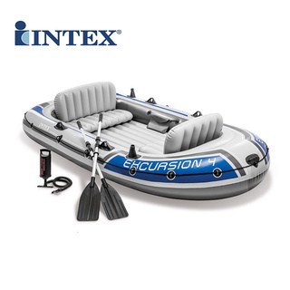 INTEX Large Inflatable Thickened Boat 4-5 person Inflatable Boat Fishing Boat Rubber Widen Castaway