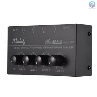 ✥♪♪J&F❤ HA400 Ultra-compact 4 Channels Mini Audio Stereo Headphone Amplifier with Power Adapter (1)
