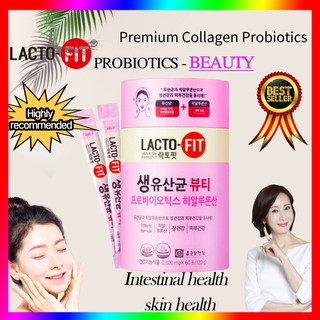 ⭐️Lowest price⭐️Free gift⭐️[READY] LACTOFIT Probiotics Inner Beauty Collagen Premium Lacto Fit korea + FREE Bonus Gift / Skin Health supplements