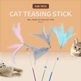 Cat Accessories Pet Spot Wholesale Pet Toys Fairy Color Funny Cat Stick Feather Belt Wire Fairy Stic