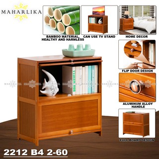 Maharlika 2212 B4 2 Layer Multi-purpose Wooden Bookcase Storage Shelves Organizer, Bedside Cabinet