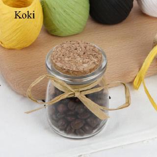 Koki 1 Roll Raffia Paper Ribbons Packing Twine Rope for Christmas Gift Box Wrapping DIY Crafts Decorations 218 Yard