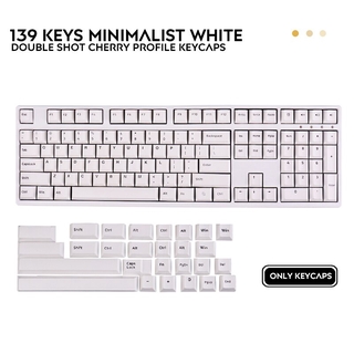 PBT Keycap 139 Keys Double Shot Cherry Profile Keys for Filco Cherry Ducky iKBC Mechanical Gaming Keyboard