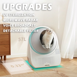 CATLINK Cat Litter Box Automatic Deodorant UV Sterilization Sand Box Self-cleaning 13L Large Capacit (1)