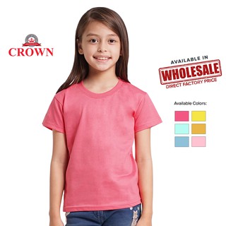 Crown Kids Girls Round Neck Tshirt Pastel Collection