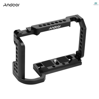 Mallcenter Andoer Aluminum Alloy Video Camera Cage with Cold Shoe Mount 1/4 Inch Screw Holes Compatible with Z6/Z7