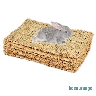 ✑✉[becourange]Rabbit Grass Chew Mat Small Animal Natural Soft Grass Hamster House Pig Cage