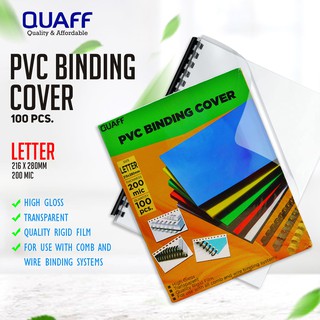 PVC Binding Cover 200micron Short | A4 | Long (100/pack) | PP Frosted Matte Binding Cover A4 (50pcs)