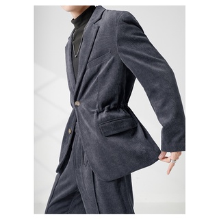 [New products in December] Korea Dongmen 2021 autumn and winter fashion thickened corduroy loose suit suit men's fashion high quality (8)
