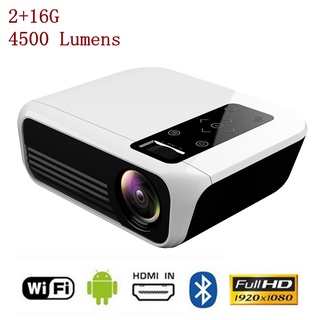[recommended]T8 Android Version 4500 Lumens Full HD Projector 1080P LED Proyector 3D Video Beamer 4K