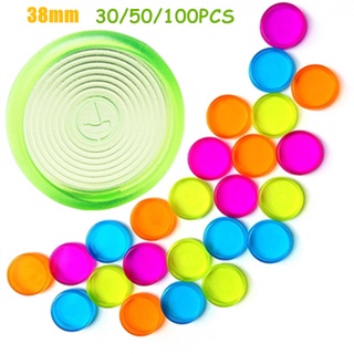 30/50/100 Pcs 38mm Colorful Mushroom Hole Binder Rings for Notebooks/Planner Diy Loose Leaf Binding Discbound Discs