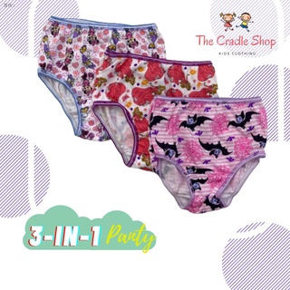 ✣✆3 Pieces Panty Random For Girls 1-9 Years Old Disney Designs