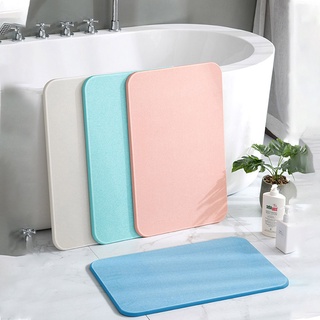 dinnerware✱♙Fast Drying Bathroom Mat Anti-Slip Absorbent Diatom Mud Ultra Absorbent Mat Bath Mats