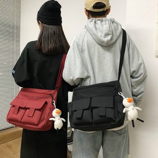 ☃▦On Sale Ulzzang Korean Fashion Nylon Big Capacity Men Sling Bag Shoulder Bag Crossbody Bag Messeng