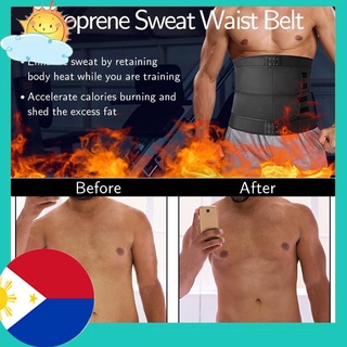 Men Waist Trainer Slimming Belt Weight Loss Fitness Neoprene Fat Burner Sweat Trimmer Sauna Slimmer