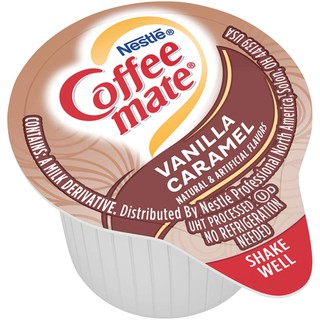 Nestle Coffee mate Coffee Creamer, Vanilla Caramel, Liquid Creamer Singles, No Refrigeration