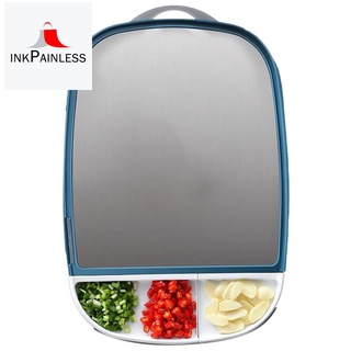 304 Stainless Steel + Plastic Cutting Board Household Chopping Board Kitchen Fruit Cutting Double-Sided Chopping Board