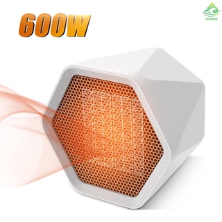 Space Heater Mini Desk Heater 600W Hexagonal Personal Mini Heater Portable Electric Heaters Fan PTC Ceramic Heating Element for Office Home Tabletop Indoor Use