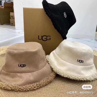 Ugg lamb fisherman's hat double faced lamb hair women's autumn and winter Plush hat