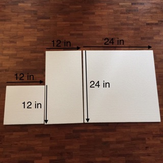 Styrofoam Board 12 x 12 x 1 inches